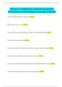 Illinois Constitution and Government Questions and Answers Already PassedIllinois Constitution and Government Questions and Answers Already Passed