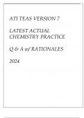 ATI TEAS VERSION 7 LATEST ACTUAL CHEMSITRY PRACTICE Q & A WITH RATIONALES 2024.ATI TEAS VERSION 7 LATEST ACTUAL CHEMSITRY PRACTICE Q & A WITH RATIONALES 2024.