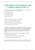 SSM Chapter 3 Exam Questions with  Complete Solution Graded A+