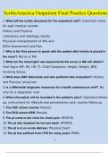 Scribe America Outpatient Final Practice Exam 2024 Questions and Answers (Verified Answers)