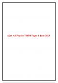 AQA AS Physics 7407/1 Paper 1 June 2023  