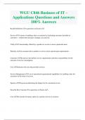 WGU C846 Business of IT – Applications Questions and Answers  100%  Correct Answers