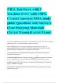 NIFA Test Bank with 3 Versions Exam with 100% Correct Answers NIFA study guide Questions and Answers (Best Studying Material) (Actual Exam) (Latest Exam)