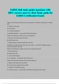 IAHSS (full study guide) questions with 100% correct answers (Best Study guide for IAHSS Certification Exam)