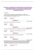 NURS 6501- ADVANCED PATHOPHYSIOLOGY FINAL EXAM 2022- 2024 FORM B/NURS 6501 ADVANCED PATHOPHYSIOLOGY FINAL EXAM FORM B 100 REAL EXAM QUESTIONS AND ANSWERS/GRADED A+ • Question 1 A child with acute poststreptococcal glomerulonephritis is voiding smoky, brow