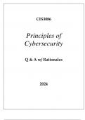 CIS3086 PRINCIPLES OF CYBERSECURITY Q & A WITH RATIONALES 2024