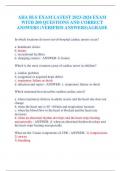 AHA BLS EXAM LATEST 2023-2024 EXAM WITH 200 QUESTIONS AND CORRECT ANSWERS (VERIFIED ANSWERS)AGRADE In which locations do most out-of-hospital cardiac arrests occur? a. healthcare clinics b. homes c. recreational facilities d. shopping centers - ANSWER- b.