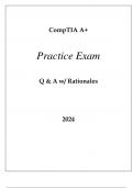 CompTIA A+ PRACTICE EXAM V2 Q & A WITH RATIONALES 2024