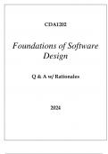 CDA1202 FOUNDATIONS OF SOFTWARE DESIGN Q & A WITH RATIONALES 2024.