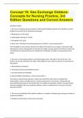 Concept 19 Gas Exchange Giddens Concepts for Nursing Practice, 3rd Edition Questions