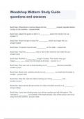 Woodshop Midterm Study Guide questions and answers 