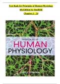 TEST BANK For Principles of Human Physiology, 6th Edition by Stanfield, Verified Chapters 1 - 24, Complete Newest Version