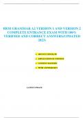 HESI GRAMMAR A2 VERSION 1 AND VERSION 2  COMPLETE ENTRANCE EXAM WITH 100%  VERIFIED AND CORRECT ANSWERS(UPDATED  2023)