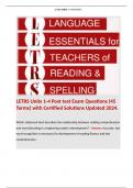 LETRS Units 1-4 Post test Exam Questions (45 Terms) with Certified Solutions Updated 2024. Terms like: Which statement best describes the relationship between reading comprehension and word decoding in a beginning reader's development? - Answer: Accura