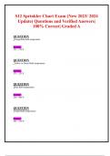 S12 Sprinkler Chart Exam (New 2023/ 2024 Update) Questions and Verified Answers| 100% Correct| Graded A 