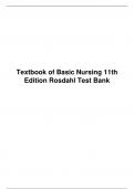 Textbook of Basic Nursing 11th Edition Rosdahl Test Bank