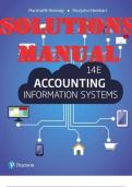 SOLUTIONS MANUAL for Accounting Information Systems 14th Edition by Marshall Romney; Paul Steinbart. ISBN 9780134475646, ISBN-13 978-0134474021. (Complete 22 Chapters)