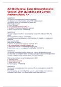 AZ-104 Renewal Exam (Comprehensive Version) 2024 Questions and Correct Answers Rated A+