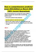 Hesi rn comprehensive predictor exam 2023.Edited on March 2023 100% (score) Quaranteed. 1An oriented patient has recently had surgery. Which action is best for the nurseto take to assess this patient’s pain?