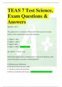 TEAS 7 Test Science, Exam Questions & Answers 