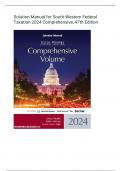 Solution Manual for South-Western Federal  Taxation 2024 Comprehensive, 47th Edition                                                                                                                                                                           