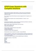 CPXP Exam Questions with Complete Solutions