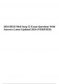 2024 HESI Med Surg 55 Exam Questions With Answers Latest Updated 2024 (VERIFIED)