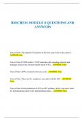 BIOCHEM MODULE 8 QUESTIONS AND  ANSWERS