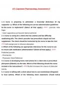 ATI Capstone Pharmacology Assessment 1 (55 Questions and Answers) Updated 2024, ATI Capstone Med Surg Assessment Exam (103Q&As) Latest 2023/2024 Assured A+ & ATI Capstone Med Surg Assessment Exam 2023/2024 Questions and Answers (REVISED) A+.