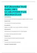 NCE (Rosenthal Study Guide)