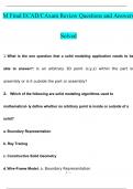 CAD/CAM Final Exam Review Questions and Answers Solved