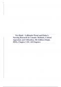 Test Bank - LoBiondo-Wood and Haber's Nursing Research in Canada: Methods, Critical Appraisal, and Utilization, 5th Edition (Singh, 2022), Chapter 1-20 | All Chapters