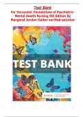 Test bank For Varcarolis' Foundations of Psychiatric-Mental Health Nursing 9th Edition