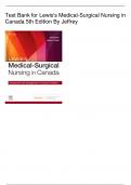 Test Bank for Lewis's Medical-Surgical Nursing in Canada 5th Edition By Jeffrey