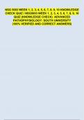 NSG 5003 WEEK 1, 2, 3, 4, 5, 6, 7, 8, 9, 10 KNOWLEDGE CHECK QUIZ / NSG5003 WEEK 1, 2, 3, 4, 5, 6, 7, 8, 9, 10 QUIZ (KNOWLEDGE CHECK)  ADVANCED PATHOPHYSIOLOGY: SOUTH UNIVERSITY |100% VERIFIED AND CORRECT ANSWERS|