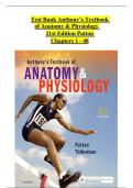 TEST BANK For Anthony’s Textbook of Anatomy and Physiology, 21st Edition by Patton, Verified Chapters 1 - 48, Complete Newest Version