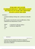 NURS 6501 ADVANCED PATHOPHYSIOLOGY MIDTERM LATEST  EXAM NURS 6501 MIDTERM EXAM LATEST 