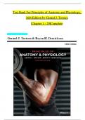 TEST BANK For Principles of Anatomy and Physiology, 16th Edition by Gerard J. Tortora, Verified Chapters 1 - 29, Complete Newest Version