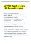 CSC 102 Test Questions with Correct Answers