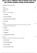 NR-442: | NR 442 COMMUNITY HEALTH NURSING EXAM 1 {F} WITH 100% CORRECT MARKING SCHEME /VERIFIED ANSWERS