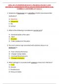 APEA 3P: PATHOPHYSIOLOGY, PHARMACOLOGY AND PHYSICAL ASSESSMENT FINAL EXAM WITH QUESTIONS AND CORRECT ANSWERS (177 Q & A) 