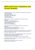 HDFS 2433 Exam 2 Questions and Correct Answers