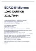 LATEST UPDATED EDF2085 Midterm 100% SOLUTION 2023//2024