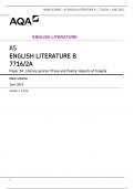 AQA 2023 AS ENGLISH LITERATURE B 7716/2A Paper 2A Mark scheme