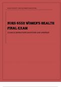 WALDEN UNIVERSITY NURS 6552 WOMENS HEALTH FINAL Exam Elaborations Questions & Answers Latest Verified Review 2024 Practice Questions and Answers for Exam Preparation, 100% Correct with Explanations, Highly Recommended, Download to Score A+