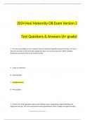 2024-hesi-maternity-ob-exam-version-2-test-questions-answers-Graded A Latest 2024