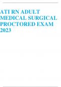 ATI RN ADULT MEDICAL SURGICAL PROCTORED EXAM 2019