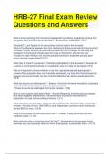 BUNDLE FOR HRB  EXAM QUESTIONS AND ANSWERS ALL CORRECT