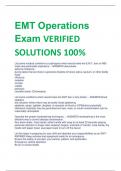 UPDATED 2024 EMT Operations Exam VERIFIED SOLUTIONS 100%