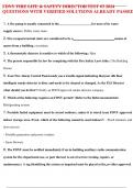 FDNY FIRE LIFE & SAFETY DIRECTOR TEST #3 2024  QUESTIONS WITH VERIFIED SOLUTIONS ALREADY PASSED